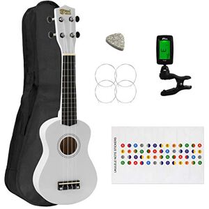 Mad About SU8-TU-WH Soprano Ukulele for Beginners in White with FREE Uke Bag & Tuner Mad About SU8-TU-WH Soprano Ukulele for Beginners in White with FREE Uke Bag & Tuner
