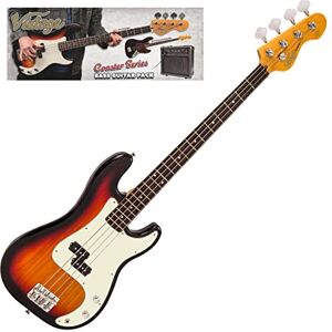 VINTAGE V40 COASTER BASS GUITAR PACK 3 TONE SUNBURST VINTAGE V40 COASTER BASS GUITAR PACK 3 TONE SUNBURST