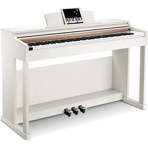 Donner Digital Piano 88 Key Weighted DDP-100 88-Key Weighted Action Digital Piano, Beginner keyboard piano Bundle with Furniture Stand, Power Adapter, White Donner Digital Piano 88 Key Weighted DDP-100 88-Key Weighted Action Digital Piano, Beginner keyboard piano Bundle with Furniture Stand, Power Adapter, White