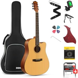 Donner Acoustic Guitar for Adult Beginners, Full Size 4/4 Cutaway Guitar Package 41'' Spruce Mahogany with Gig Bag Tuner Strap Strings Capo Picks (DAG-1C) Donner Acoustic Guitar for Adult Beginners, Full Size 4/4 Cutaway Guitar Package 41'' Spruce Mahogany with Gig Bag Tuner Strap Strings Capo Picks (DAG-1C)