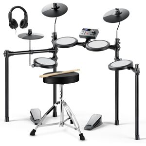 Donner DED-70 Electric Drum Kit for Kids, Electronic Drum Set with 150 Sounds, 4 Quiet Mesh Pads, 9" Cymbals, 2 Pedal, USB MIDI, Throne, Headphones, Sticks, Melodics Lessons, Christmas Birthday Gift Donner DED-70 Electric Drum Kit for Kids, Electronic Drum Set with 150 Sounds, 4 Quiet Mesh Pads, 9" Cymbals, 2 Pedal, USB MIDI, Throne, Headphones, Sticks, Melodics Lessons, Christmas Birthday Gift
