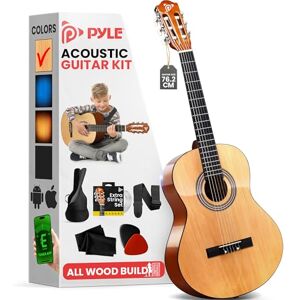 Pyle Acoustic Guitar for Kids– 1/4 Size 76 cm Classical Acoustic Kids Guitar for Beginners, Right-Handed Spanish Style with Accessories, Includes 2-Month Free Online Courses, Natural Pyle Acoustic Guitar for Kids– 1/4 Size 76 cm Classical Acoustic Kids Guitar for Beginners, Right-Handed Spanish Style with Accessories, Includes 2-Month Free Online Courses, Natural