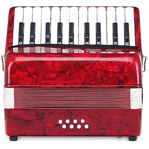 Classic Cantabile Secondo Junior 8 Bass Accordion 22 Treble Keys Eight Bass Keys with Strap and Gig Bag Red Classic Cantabile Secondo Junior 8 Bass Accordion 22 Treble Keys Eight Bass Keys with Strap and Gig Bag Red