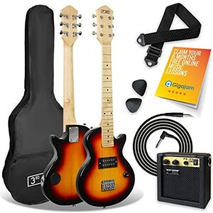 3rd Avenue 1/2 Size Kids Rock Electric Guitar Pack for Junior Beginners – 6 Months FREE Lessons, 5W Portable Amp, Cable, Bag, Picks and Strap – Sunburst 3rd Avenue 1/2 Size Kids Rock Electric Guitar Pack for Junior Beginners – 6 Months FREE Lessons, 5W Portable Amp, Cable, Bag, Picks and Strap – Sunburst