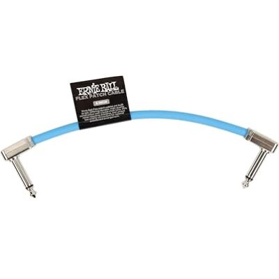 Ernie Ball Flex Patch Cable 6in Blue Single Ernie Ball Flex Patch Cable 6in Blue Single