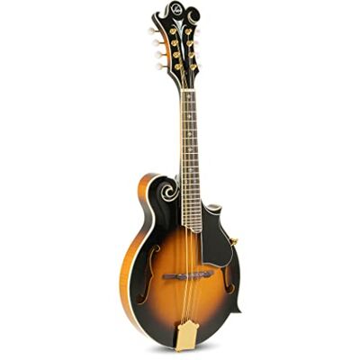 GEWA Mandolin F-2 Premium Solid spruce top Solid maple back/sides Flamed back Incl. premium case Vintage sunburst high-gloss finish GEWA Mandolin F-2 Premium Solid spruce top Solid maple back/sides Flamed back Incl. premium case Vintage sunburst high-gloss finish