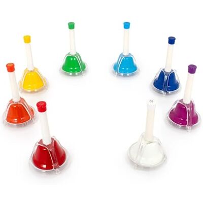 Percussion Workshop CB8 Coloured Combi Hand Bells (Set of 8) Percussion Workshop CB8 Coloured Combi Hand Bells (Set of 8)