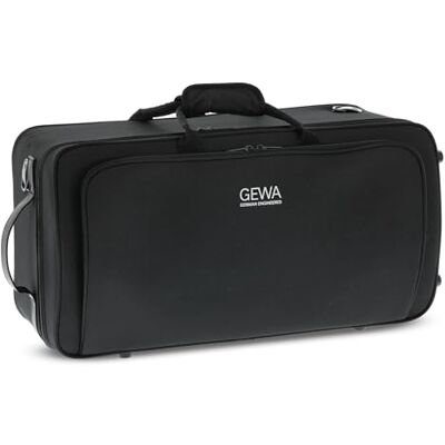 GEWA Trumpet Case/Compact Case for 2 Trumpets Flax fibre inner shell Foam padding Stitched outer cover Accessory pocket Backpack/shoulder strap Black GEWA Trumpet Case/Compact Case for 2 Trumpets Flax fibre inner shell Foam padding Stitched outer cover Accessory pocket Backpack/shoulder strap Black