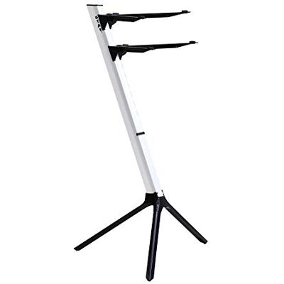 STAY MUSIC STAY Slim 2 Tier Keyboard Stand with Curved Top Tier Arms Blue STAY MUSIC STAY Slim 2 Tier Keyboard Stand with Curved Top Tier Arms Blue