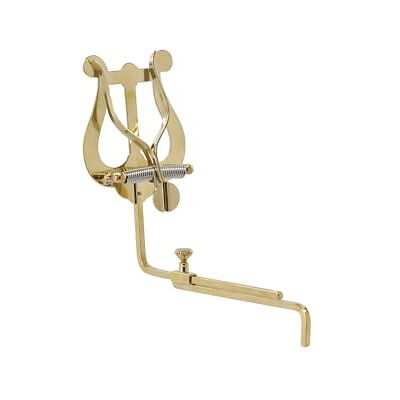 GEWA Marching Music Holder/Marching Lyre Saxophone Brass Medium Lyre 2 Pushers Adjustable Stem GEWA Marching Music Holder/Marching Lyre Saxophone Brass Medium Lyre 2 Pushers Adjustable Stem