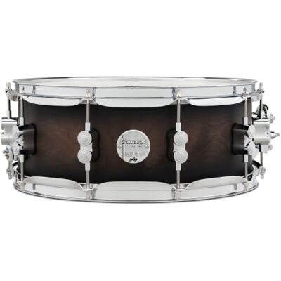 Pacific Drums Concept Maple Snare, 14" x 5.5", Satin Charcoal Burst Lacquer Pacific Drums Concept Maple Snare, 14" x 5.5", Satin Charcoal Burst Lacquer