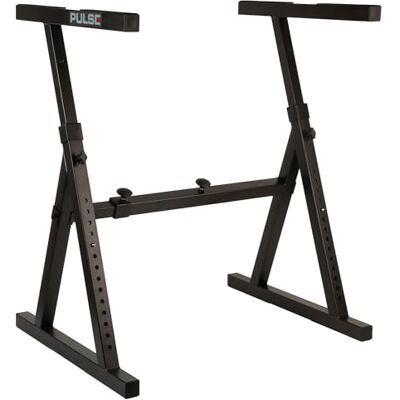 PULSE Heavy Duty Z Stand – Adjustable Keyboard & DJ Equipment Stand – Fits 88-Key Keyboards, CDJ, Turntables & Mixers – Max Load 80kg PULSE Heavy Duty Z Stand – Adjustable Keyboard & DJ Equipment Stand – Fits 88-Key Keyboards, CDJ, Turntables & Mixers – Max Load 80kg