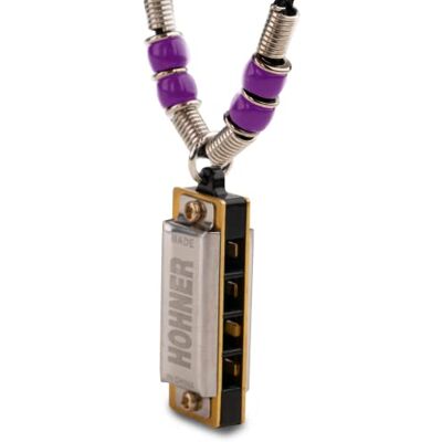Hohner Harmon Mini Harp Necklace Purple/Black/White C Hohner Harmon Mini Harp Necklace Purple/Black/White C