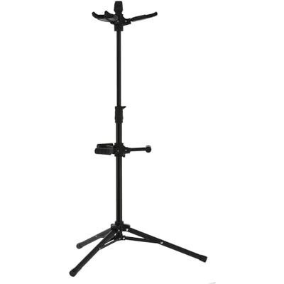 GEWA TripleGrip Guitar Stand – For up to 3 acoustic guitars, electric guitars, and basses – Non-slip – Height 76–119 cm – Gentle padding – Foldable – Black GS-83B GEWA TripleGrip Guitar Stand – For up to 3 acoustic guitars, electric guitars, and basses – Non-slip – Height 76–119 cm – Gentle padding – Foldable – Black GS-83B