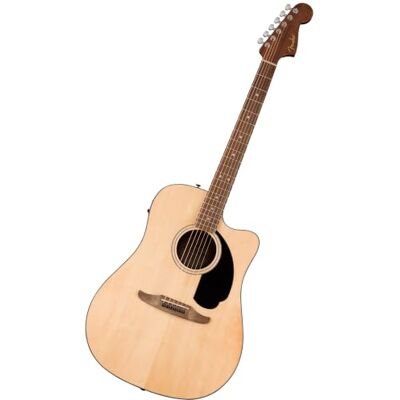 Fender California Standard Redondo CE Dreadnought Electro-Acoustic, Natural California Series acoustic electric guitar, built-in tuner and pickup, beginner-friendly, free virtual lessons, natural Fender California Standard Redondo CE Dreadnought Electro-Acoustic, Natural California Series acoustic electric guitar, built-in tuner and pickup, beginner-friendly, free virtual lessons, natural