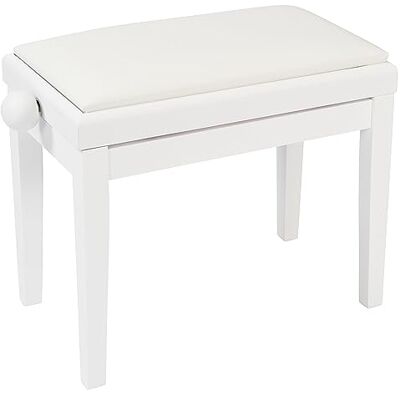 Kinsman ADJUSTABLE PIANO BENCH SATIN WHITE Kinsman ADJUSTABLE PIANO BENCH SATIN WHITE