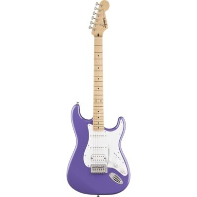 Fender Squier by Sonic Stratocaster HSS Electric Guitar, Ultraviolet Beginner electric guitar, HSS pickups, easy-to-play neck, free virtual lessons, starter Stratocaster, Squier by Fender Squier by Sonic Stratocaster HSS Electric Guitar, Ultraviolet Beginner electric guitar, HSS pickups, easy-to-play neck, free virtual lessons, starter Stratocaster, Squier by