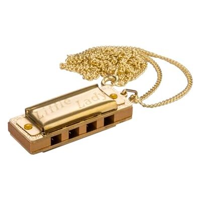 Hohner MINI HARMONICAS Little Lady Diatonic Harmonica GOLD PLATED WITH NECKLACE Hohner MINI HARMONICAS Little Lady Diatonic Harmonica GOLD PLATED WITH NECKLACE