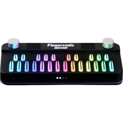 Fingersonic Keys 24-Key Portable MIDI Keyboard, Bluetooth/USB MIDI, Black Fingersonic Keys 24-Key Portable MIDI Keyboard, Bluetooth/USB MIDI, Black