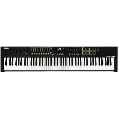 Nektar Impact LX88 mk3 USB MIDI keyboard controller with semi-weighted keys and custom DAW integration Nektar Impact LX88 mk3 USB MIDI keyboard controller with semi-weighted keys and custom DAW integration