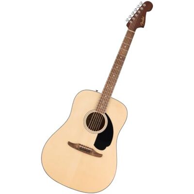 Fender California Redondo Standard Acoustic Guitar, Natural Slope-shouldered folk body, black pickguard, natural satin finish, beginner-friendly, California series Fender California Redondo Standard Acoustic Guitar, Natural Slope-shouldered folk body, black pickguard, natural satin finish, beginner-friendly, California series