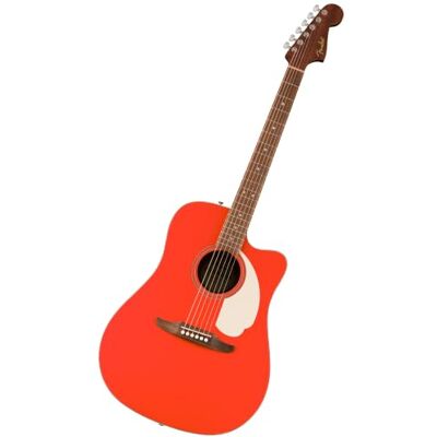 Fender California Redondo CE Acoustic-Electric Guitar, Fiesta Red Cutaway electro acoustic, built-in pickup & preamp, California Series, ideal for beginners & intermediate players Fender California Redondo CE Acoustic-Electric Guitar, Fiesta Red Cutaway electro acoustic, built-in pickup & preamp, California Series, ideal for beginners & intermediate players