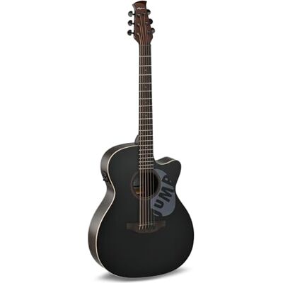Applause electric acoustic guitar Jump Dark Matter AEO-69-5S, top: solid European spruce, cutaway, open-pore matt finish rosewood, top matt black, preamp with tuner, black machine heads Applause electric acoustic guitar Jump Dark Matter AEO-69-5S, top: solid European spruce, cutaway, open-pore matt finish rosewood, top matt black, preamp with tuner, black machine heads