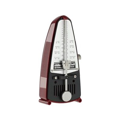 Wittner Metronome Taktell Piccolo Series 830 Plastic casing Without bell Ruby red Mechanically wound No batteries required Made in Germany Wittner Metronome Taktell Piccolo Series 830 Plastic casing Without bell Ruby red Mechanically wound No batteries required Made in Germany