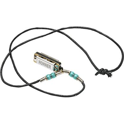 Hohner Mini Harmonica Necklace Light Blue M38N-LB Hohner Mini Harmonica Necklace Light Blue M38N-LB