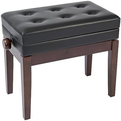 Kinsman DELUXE ADJUSTABLE PIANO BENCH WITH STORAGE SATIN BROWN Kinsman DELUXE ADJUSTABLE PIANO BENCH WITH STORAGE SATIN BROWN