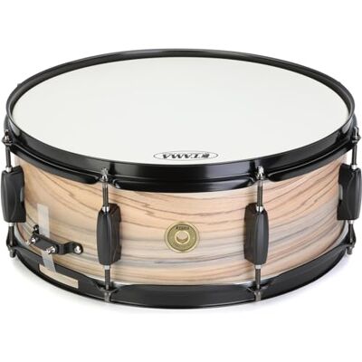 TAMA WP1455BK-NZW Woodworks Natural Zebrawood Snare Drum 14 x 5.5 Inch TAMA WP1455BK-NZW Woodworks Natural Zebrawood Snare Drum 14 x 5.5 Inch