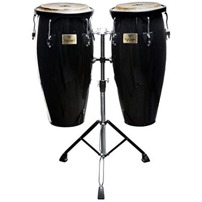 Tycoon Percussion STC-BBK/D Supremo Series Conga Set, Black, 10 and 11-Inch Tycoon Percussion STC-BBK/D Supremo Series Conga Set, Black, 10 and 11-Inch