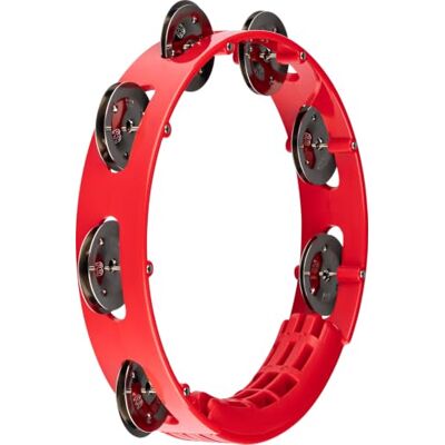 Meinl Percussion Headliner Tour Tambourine 1-Row Tambourine 8-inch Diameter ABS Plastic / Steel, Red / Silver (HTT8R) Meinl Percussion Headliner Tour Tambourine 1-Row Tambourine 8-inch Diameter ABS Plastic / Steel, Red / Silver (HTT8R)