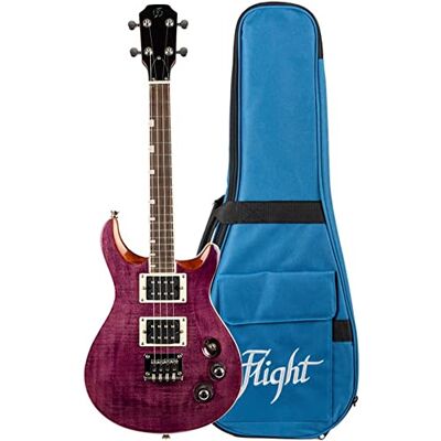 Flight Vanguard Solid Body Transparent Purple Electric Ukulele Flight Vanguard Solid Body Transparent Purple Electric Ukulele