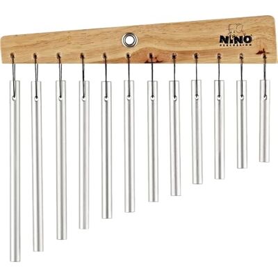Nino Percussion Chimes Instrument – 12 Sound Bars – Gift Idea for Children from 4 Years – Wood and Aluminium, Natural (NINO600) Nino Percussion Chimes Instrument – 12 Sound Bars – Gift Idea for Children from 4 Years – Wood and Aluminium, Natural (NINO600)