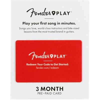 Fender Play – Instructional, Learn to Play Guitar Lesson Platform for Beginners – 3 Month Prepaid Gift Card Fender Play – Instructional, Learn to Play Guitar Lesson Platform for Beginners – 3 Month Prepaid Gift Card