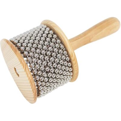 A-Star AP6102 Medium Wooden Beaded Cabasa Afuche Shaker, Brown A-Star AP6102 Medium Wooden Beaded Cabasa Afuche Shaker, Brown