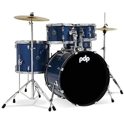 Pacific Drums Center Stage 5-Piece Drum Kit, 22" Bass Drum, Royal Blue Sparkle, inc. Hardware, Cymbals & Throne, Finish Ply Features 100% poplar shells Pacific Drums Center Stage 5-Piece Drum Kit, 22" Bass Drum, Royal Blue Sparkle, inc. Hardware, Cymbals & Throne, Finish Ply Features 100% poplar shells