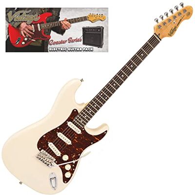 VINTAGE V60 COASTER ELECTRIC GUITAR PACK WHITE VINTAGE V60 COASTER ELECTRIC GUITAR PACK WHITE