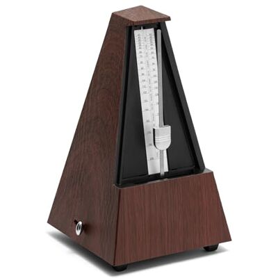 Theodore MET21-WD Mechanical Metronome Classic Wood Effect Pyramid Design Ideal for Keyboard, Piano Practice Theodore MET21-WD Mechanical Metronome Classic Wood Effect Pyramid Design Ideal for Keyboard, Piano Practice