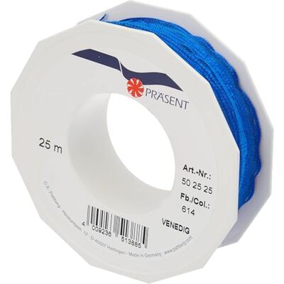 PRÄSENT Venedig Pull Bow Ribbon Royal Blue 25 mm width, 25 m length PRÄSENT Venedig Pull Bow Ribbon Royal Blue 25 mm width, 25 m length