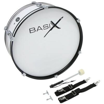 GEWA Junior Marching Bassdrum 22 x 7", wooden shell white, incl. carrying strap and mallet GEWA Junior Marching Bassdrum 22 x 7", wooden shell white, incl. carrying strap and mallet