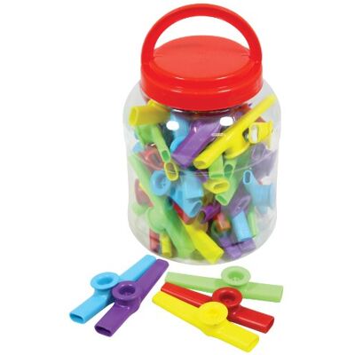 Percussion Plus Percussion Workshop PP3230 Tub of 30 Colourful Plastic Kazoos Multicolor Percussion Plus Percussion Workshop PP3230 Tub of 30 Colourful Plastic Kazoos Multicolor
