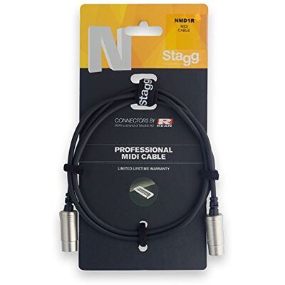 Stagg 21394 5 m Professional MIDI Cable Black Stagg 21394 5 m Professional MIDI Cable Black