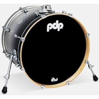 Pacific Drums Concept Maple Bass Drum, 20" x 16", Silver to Black Fade Pacific Drums Concept Maple Bass Drum, 20" x 16", Silver to Black Fade