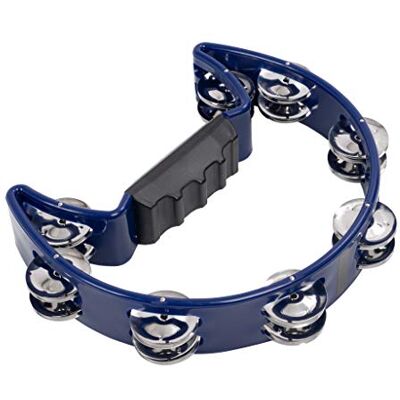 Percussion Plus Half Moon Tambourine Blue Percussion Plus Half Moon Tambourine Blue