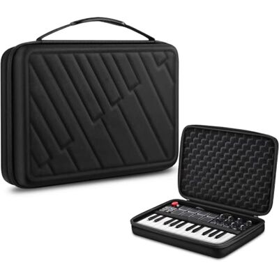 FINPAC Semi-Hard Carrying Case for AKAI Professional MPK Mini MKII & MK3 & MPK Mini Play Alesis V Mini 25 Key USB MIDI Keyboard Controller Case with Cable Slot for Business, Travel (Black) FINPAC Semi-Hard Carrying Case for AKAI Professional MPK Mini MKII & MK3 & MPK Mini Play Alesis V Mini 25 Key USB MIDI Keyboard Controller Case with Cable Slot for Business, Travel (Black)