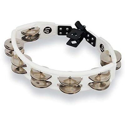 LP Latin Percussion 861554 Mountable Steel Jingles Cyclops Tambourine White LP Latin Percussion 861554 Mountable Steel Jingles Cyclops Tambourine White