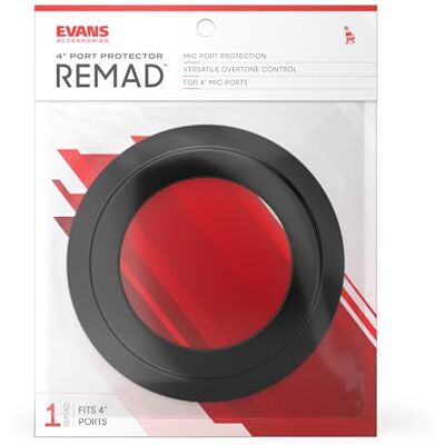Evans REMAD Port Hole Protector for Bass Drum Resonant Head, 4 inch Reinforces the 4-inch port hole on your bass drum resonant head for a clean, finished look and a tear-resistant edge. Evans REMAD Port Hole Protector for Bass Drum Resonant Head, 4 inch Reinforces the 4-inch port hole on your bass drum resonant head for a clean, finished look and a tear-resistant edge.