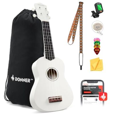 Donner DMU-01 Macaron Series Ukulele White Donner DMU-01 Macaron Series Ukulele White